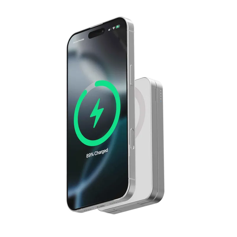 LINQ 3-i-1 magnetisk trådløs powerbank og stativ 8000 mAh ALU - 9510041