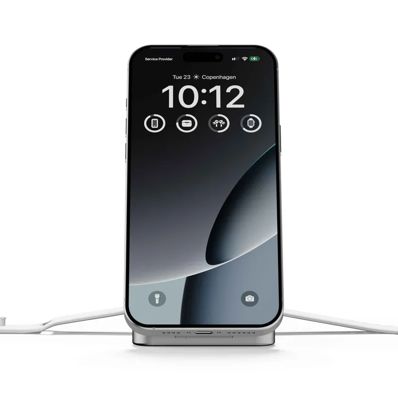 LINQ 3-i-1 magnetisk trådløs powerbank og stativ 8000 mAh ALU - 9510041
