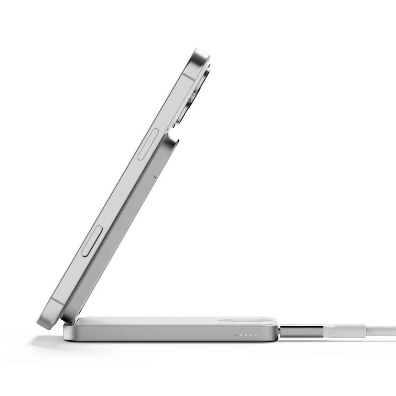 LINQ 3-i-1 magnetisk trådløs powerbank og stativ 8000 mAh ALU - 9510041