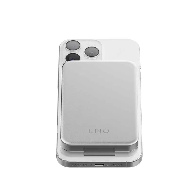 LINQ 3-i-1 magnetisk trådløs powerbank og stativ 8000 mAh ALU - 9510041