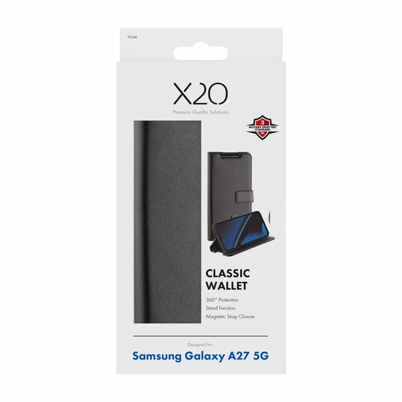 X2O Classic Wallet Samsung Galaxy A27 5G Sort - 3410144