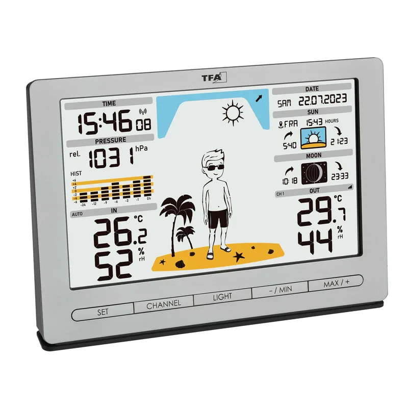 TFA Trådløs Vejrstation METEO JACK Sølv - 1603930