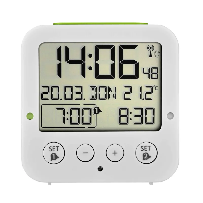 TFA Digital Radioalarmur BINGO med Temperaturmåler Hvid - 1602615