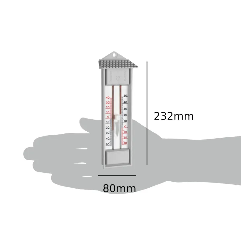 TFA Analog Indend-/Udendørs Termometer Max-Min Grå - 1601587