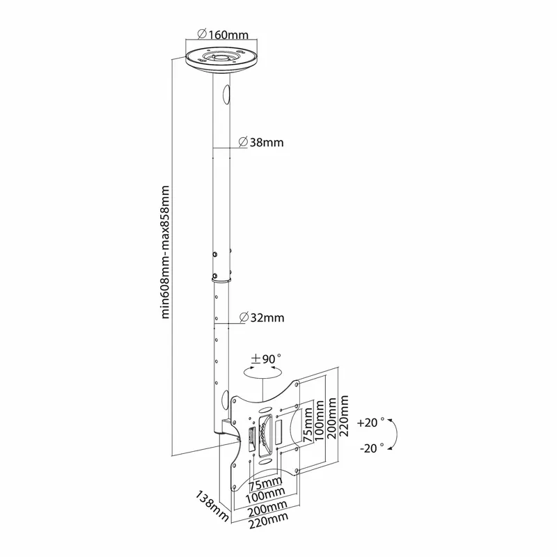SBOX Loftbeslag VESA 200/43