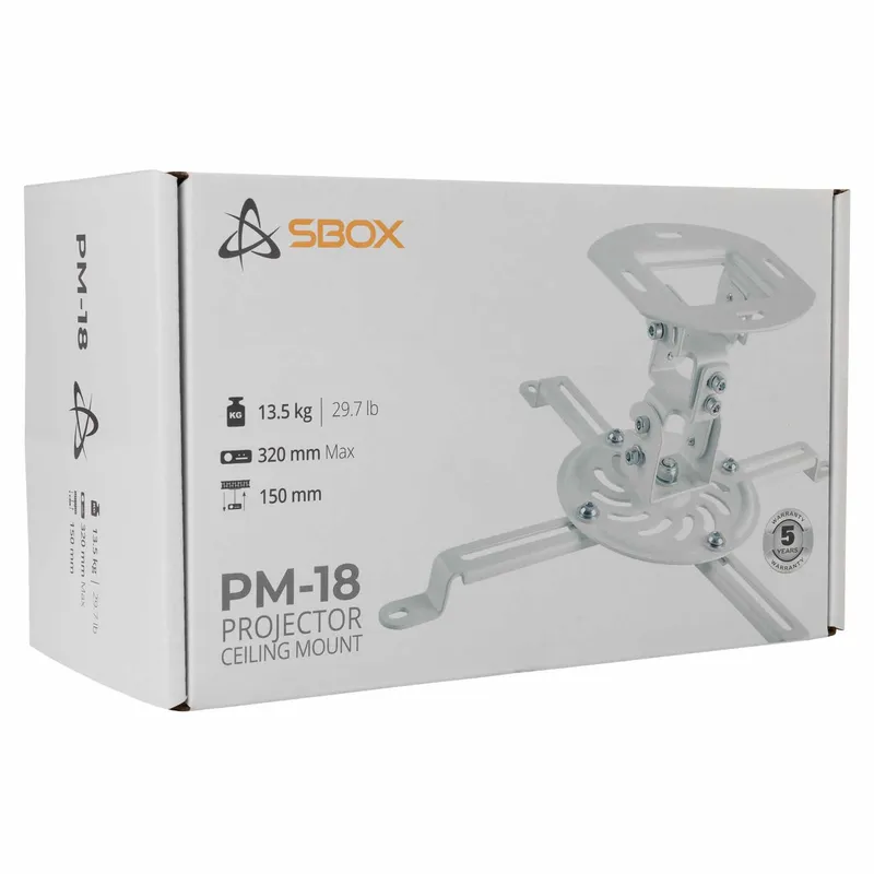 SBOX Projektor Loftsbeslag 13.5kg Hvid - 2053334