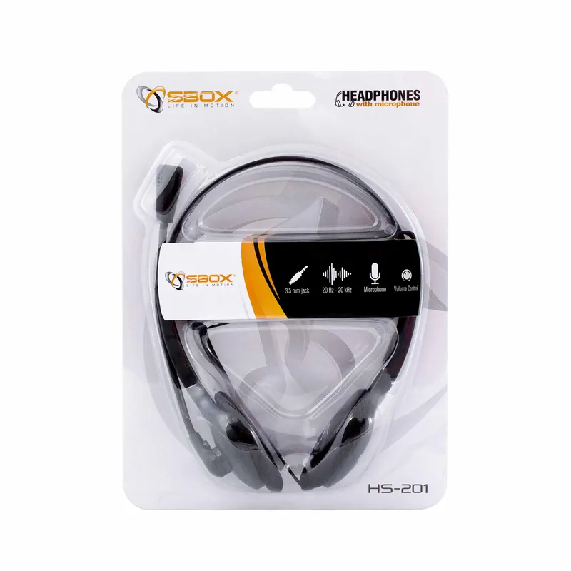 SBOX 3.5mm On-Ear Headset Sort - 2053148