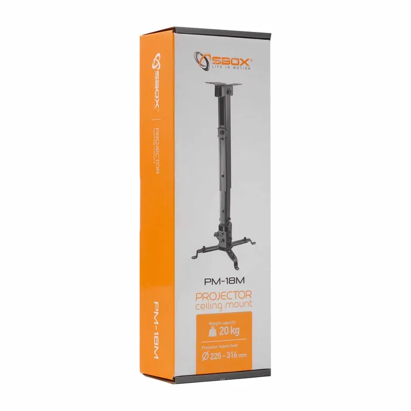SBOX Projektor Loftsbeslag 20kg Sort - 2053714
