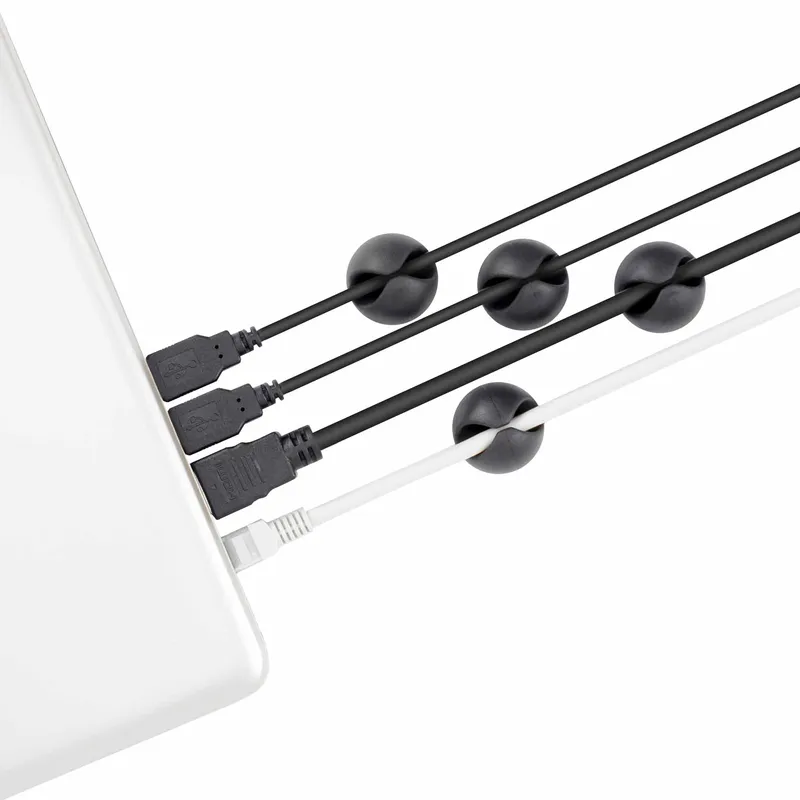 SBOX Kabelklemmeholder 4 stk Sort - 2053748