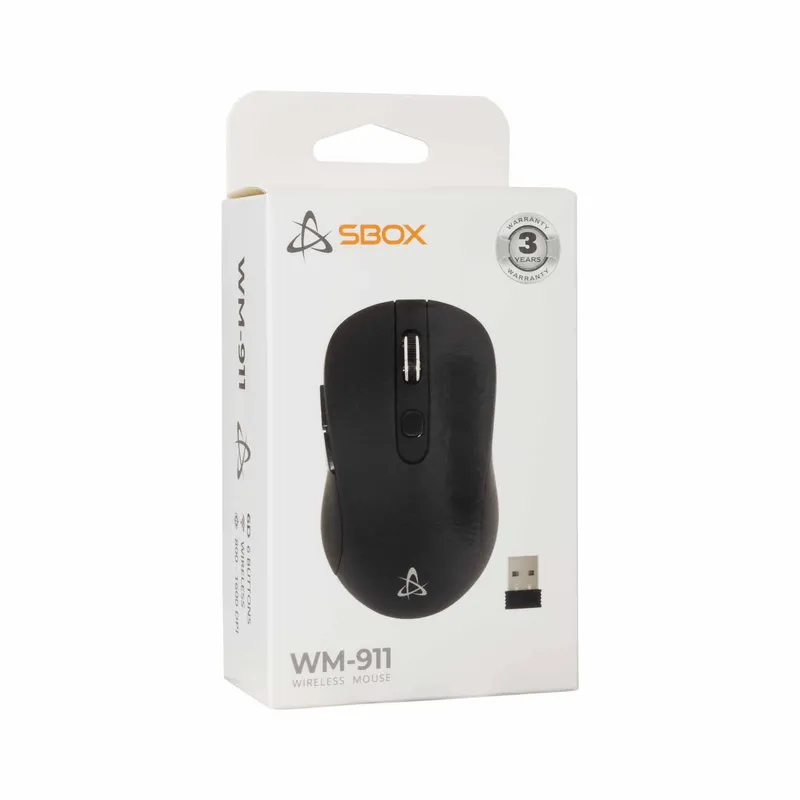 SBOX 2.4 GHz Trådløse Mus 6D 1.600dpi Sort - 2053720