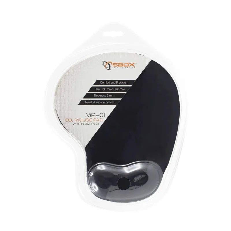 SBOX Ergonomisk Musemåtte Sort - 2053689