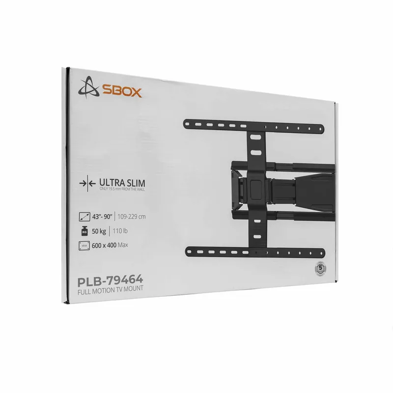 SBOX Fuldt Bevægelsesbeslag VESA 600/90