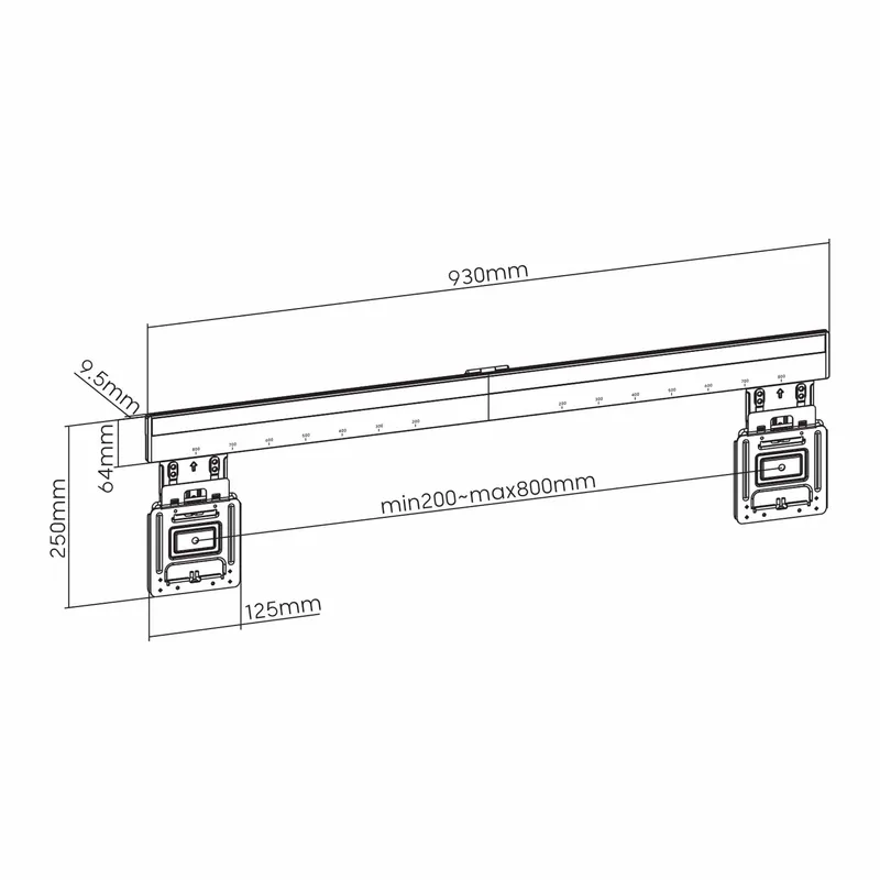 SBOX Fast Beslag VESA 800/100