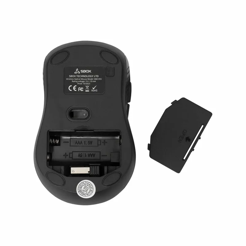 SBOX 2.4 GHz Trådløse Mus 6D 1.600dpi Sort - 9450344