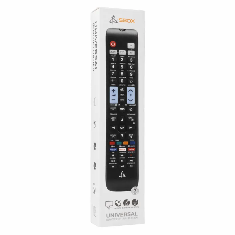 SBOX Universal Fjernbetjening Sort - 9450677