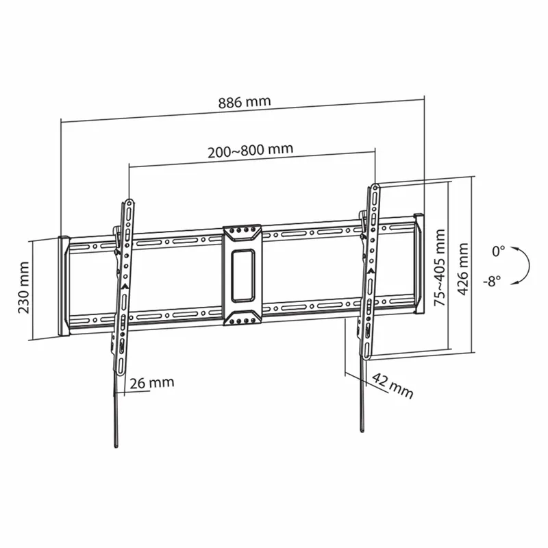 SBOX Vipbar Beslag VESA 800/100