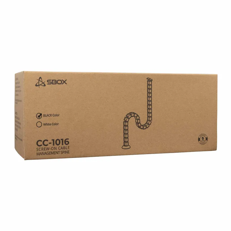 SBOX Skruemonteret Kabelstyringsskinne Sort - 9450703