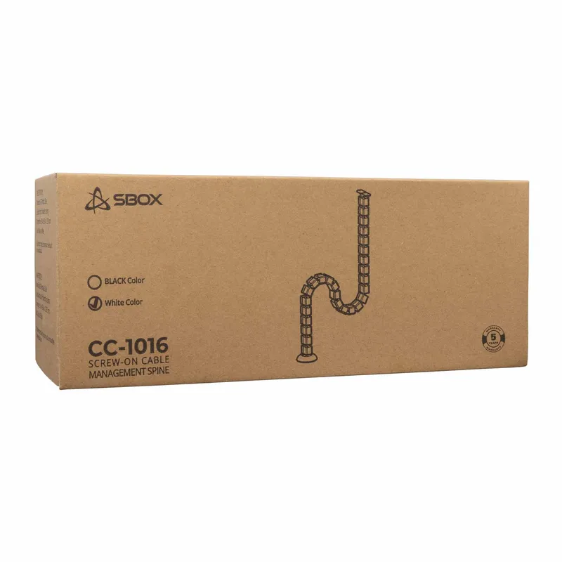 SBOX Skruemonteret Kabelstyringsskinne Hvid - 9450702