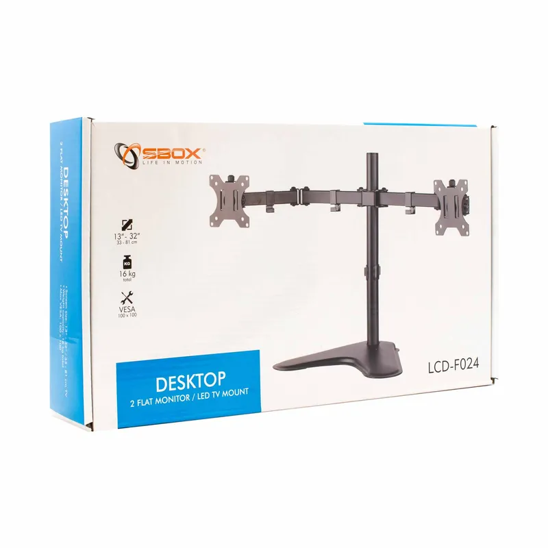 SBOX Skrivebord  Skærmstativ VESA 100/32