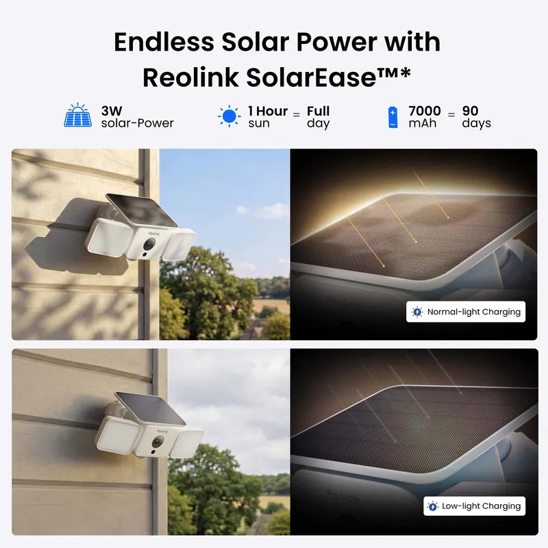 Reolink Solar Floodlight Udendørs batterikamera Wi-Fi Hvid - 8503502