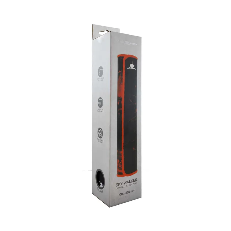 White Shark SKY WALKER XL Gaming Musemåtte 800x350mm Sort/Rød - 2053715