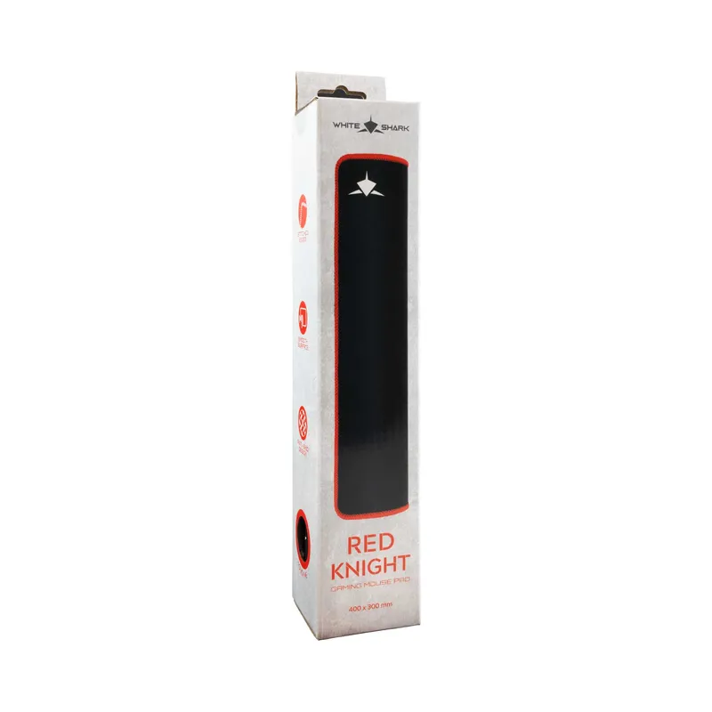 White Shark RED KNIGHT Gaming Musemåtte 400x300mm Sort/Rød - 7326837