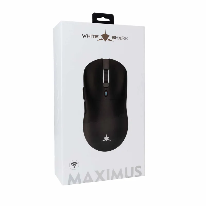 White Shark Premium MAXIMUS Trådløse Gaming Mus 6D 26.000dpi Sort - 9450806