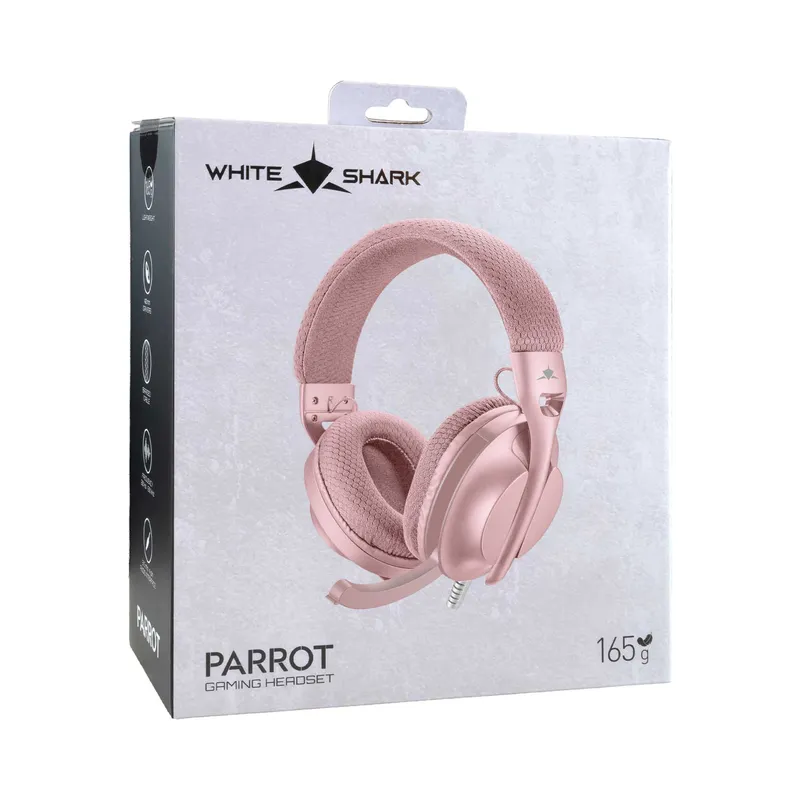 White Shark PARROT On-Ear Gaming Headset Pink - 9450504