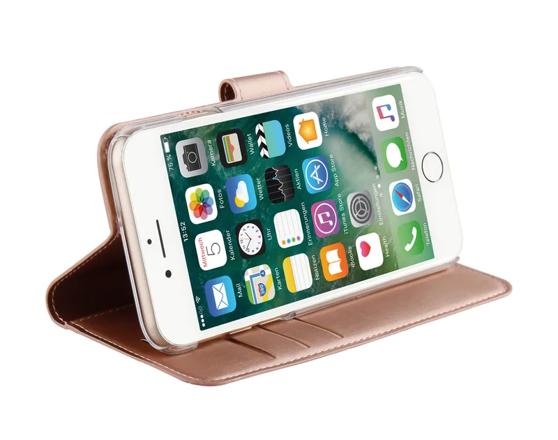 Vivanco Classic Wallet iPhone SE/8/7/6S Rose Guld - 2860841