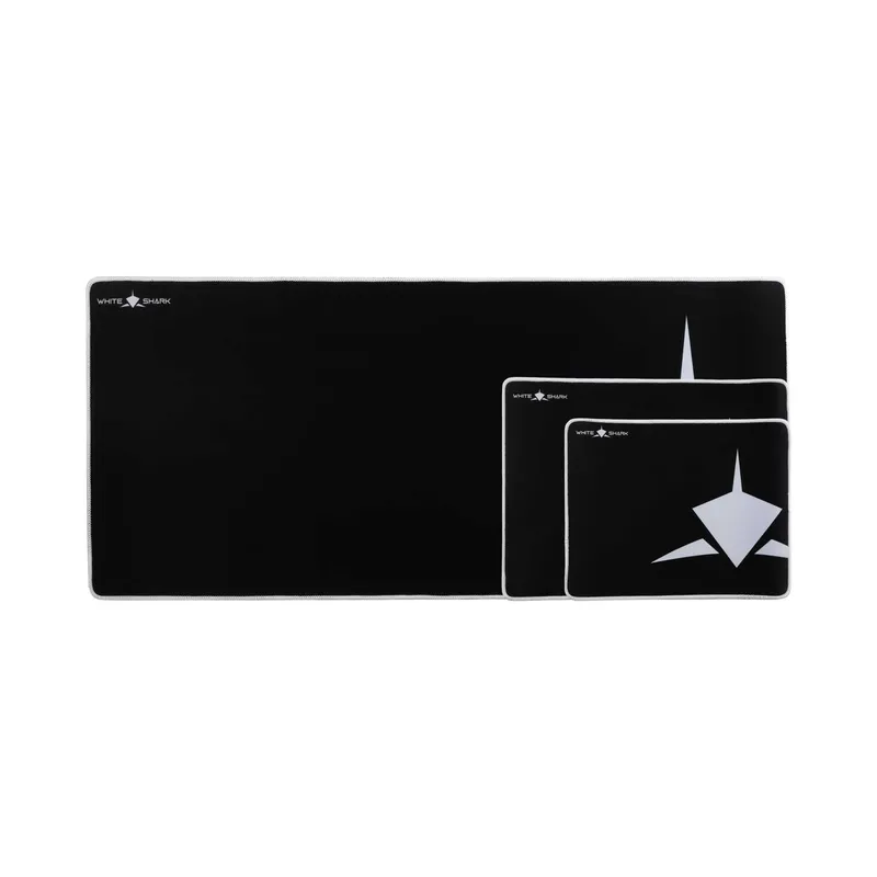 White Shark SHARK M Gaming Musemåtte 320x250mm Sort/Hvid - 2053975