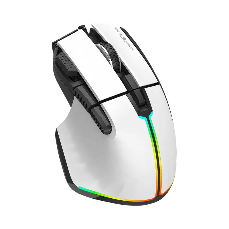 White Shark MARROK Gaming Mus Kablet 9D 12.000dpi Hvid - 7327117
