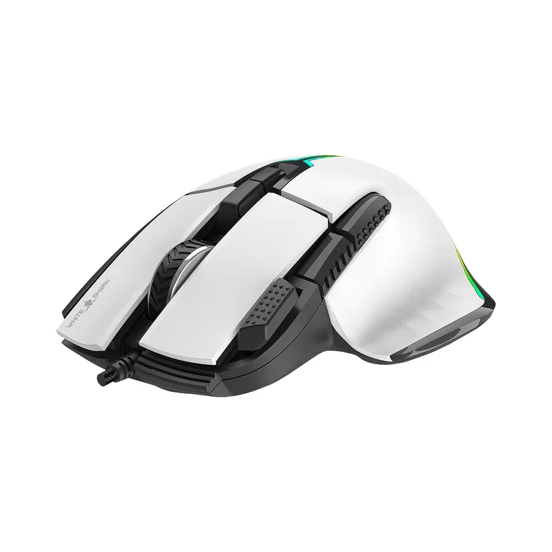 White Shark MARROK Gaming Mus Kablet 9D 12.000dpi Hvid - 7327117