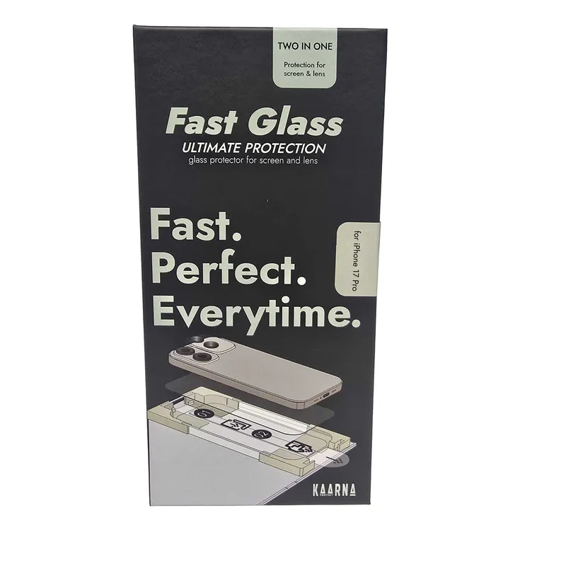 Kaarna 2in1 Full-Screen Glas + Linsebeskytter til Apple iPhone 17 Pro - 8257012
