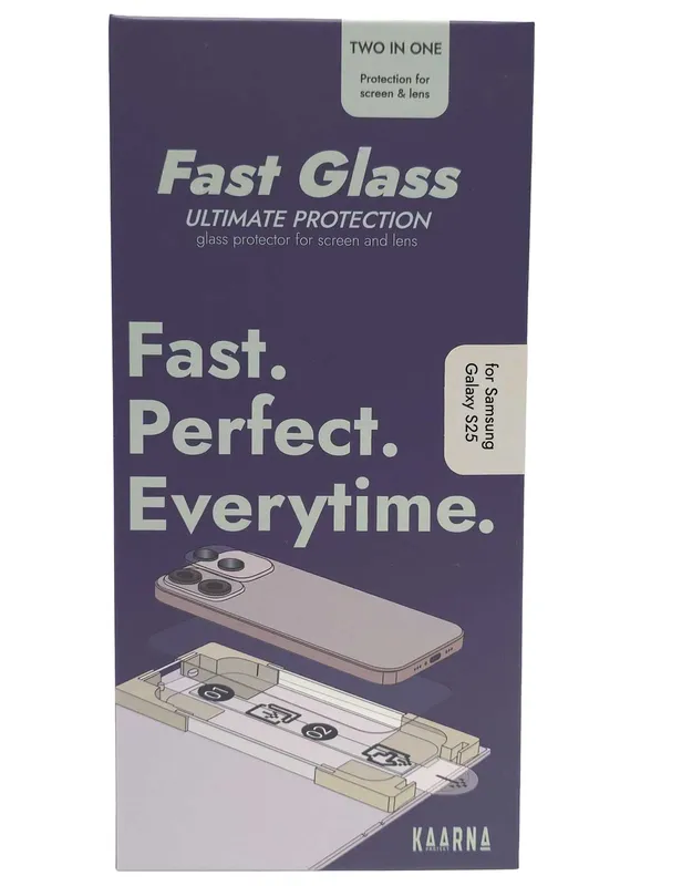 Kaarna 2in1 Full-Screen Glas + Linsebeskytter til Samsung Galaxy S25 - 8257024