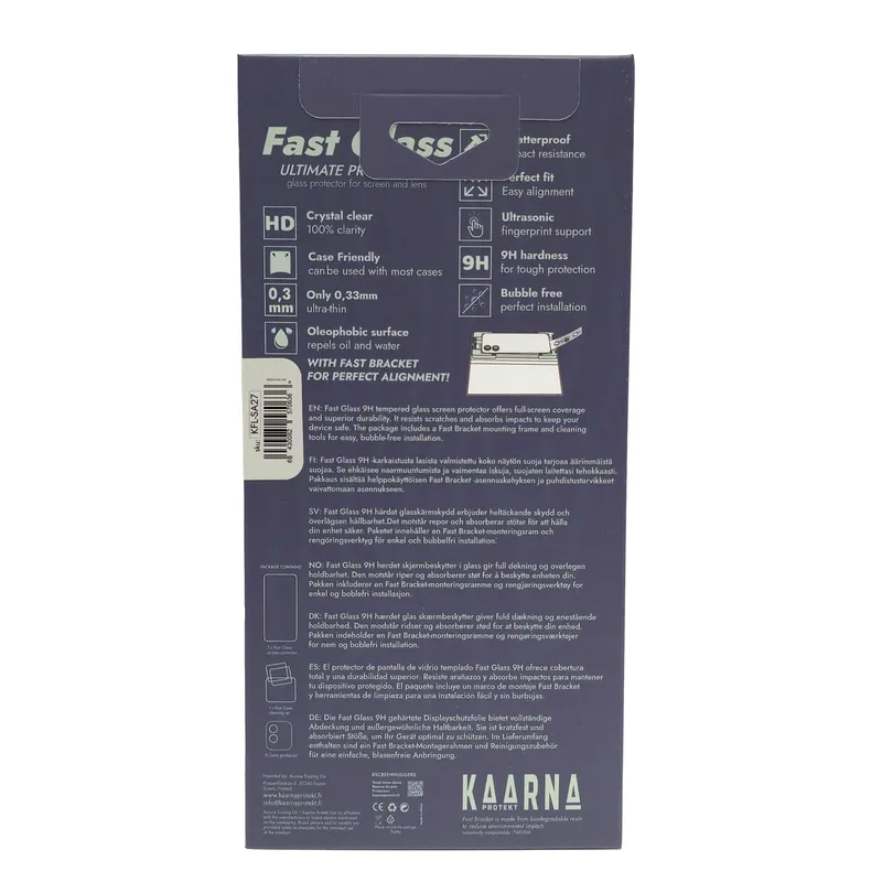 Kaarna 2in1 Full-Screen Glas + Linsebeskytter til Samsung Galaxy A27 - 8257063