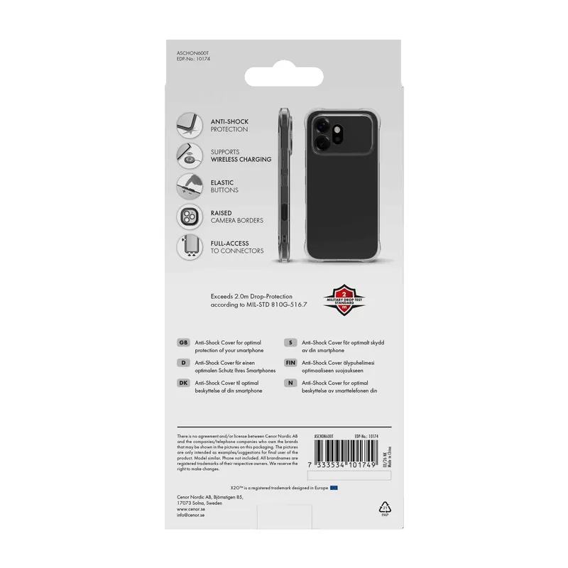 X2O Anti-Shock Cover Honor 600 Klar - 3410174