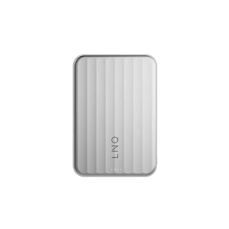 LINQ Magnetisk Trådløs QI2.2 Power Bank 25W/10.000mAh Sølv - 7462339