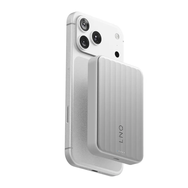 LINQ Magnetisk Trådløs QI2.2 Power Bank 25W/10.000mAh Sølv - 7462339
