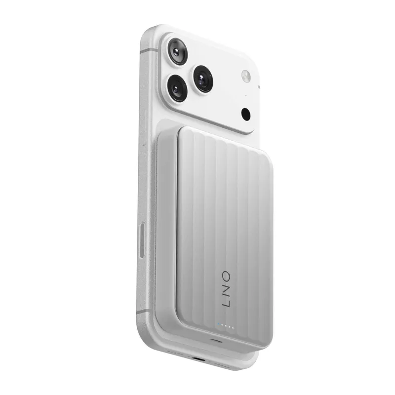 LINQ Magnetisk Trådløs QI2.2 Power Bank 25W/10.000mAh Sølv - 7462339