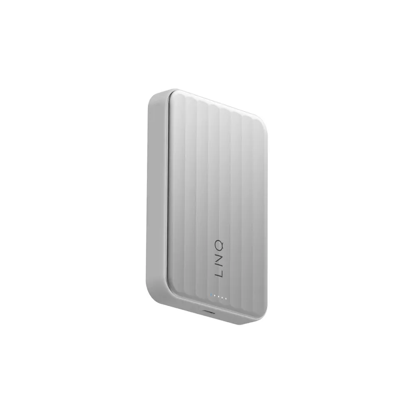 LINQ Magnetisk Trådløs QI2.2 Power Bank 25W/10.000mAh Sølv - 7462339