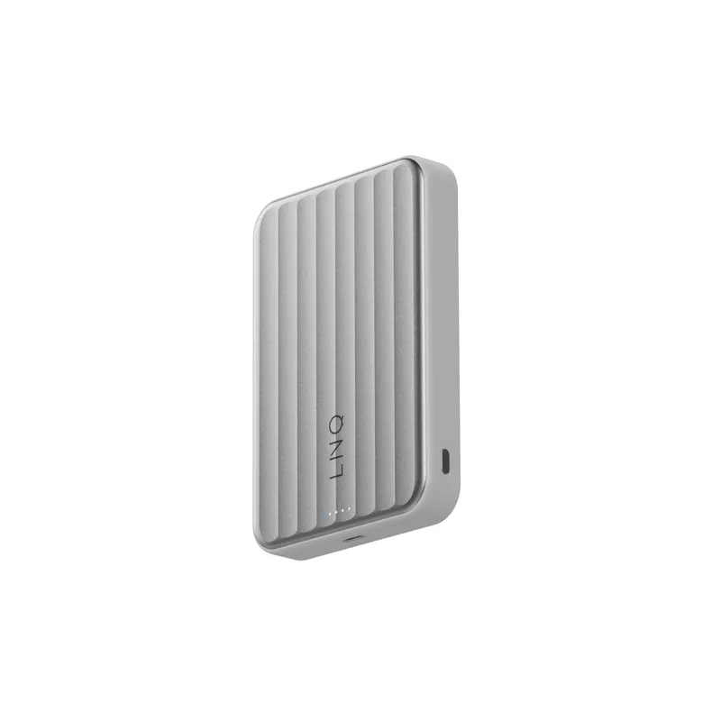 LINQ Magnetisk Trådløs QI2.2 Power Bank 25W/10.000mAh Sølv - 7462339