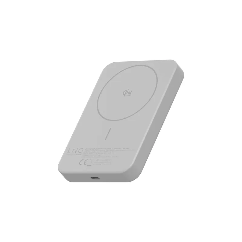 LINQ Magnetisk Trådløs QI2.2 Power Bank 25W/10.000mAh Sølv - 7462339