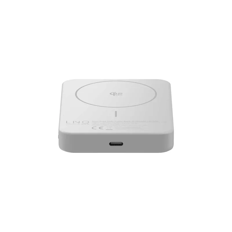 LINQ Magnetisk Trådløs QI2.2 Power Bank 25W/10.000mAh Sølv - 7462339