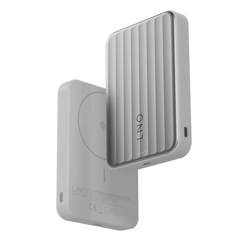 LINQ Magnetisk Trådløs QI2.2 Power Bank 25W/10.000mAh Sølv - 7462339