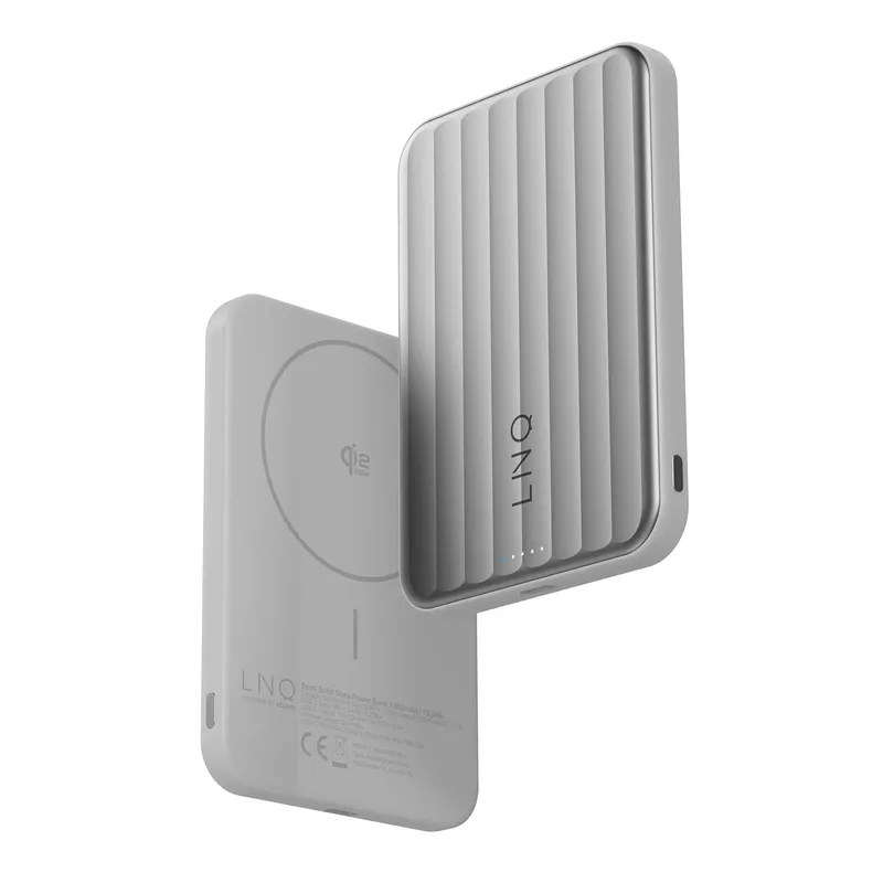 LINQ Magnetisk Trådløs QI2.2 Power Bank 25W/5.000mAh Sølv - 7462338
