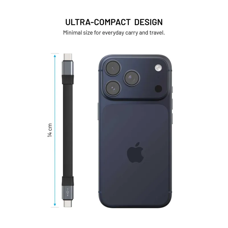 FIXED Clip USB 3.2 Gen2 240W USB-C/C 10Gpbs kabel Sort - 8019456