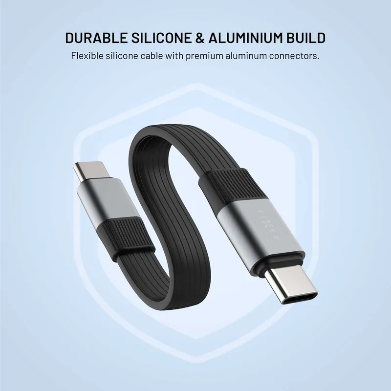 FIXED Clip USB 3.2 Gen2 240W USB-C/C 10Gpbs kabel Sort - 8019456
