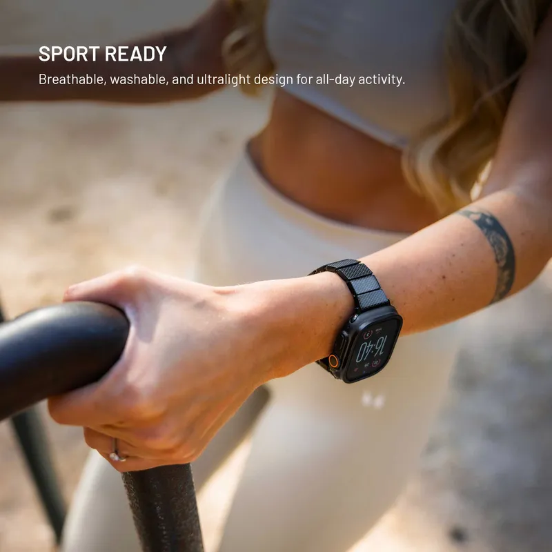 FIXED Resinrem til Apple Watch 38/40/41mm Kulsort - 8019107