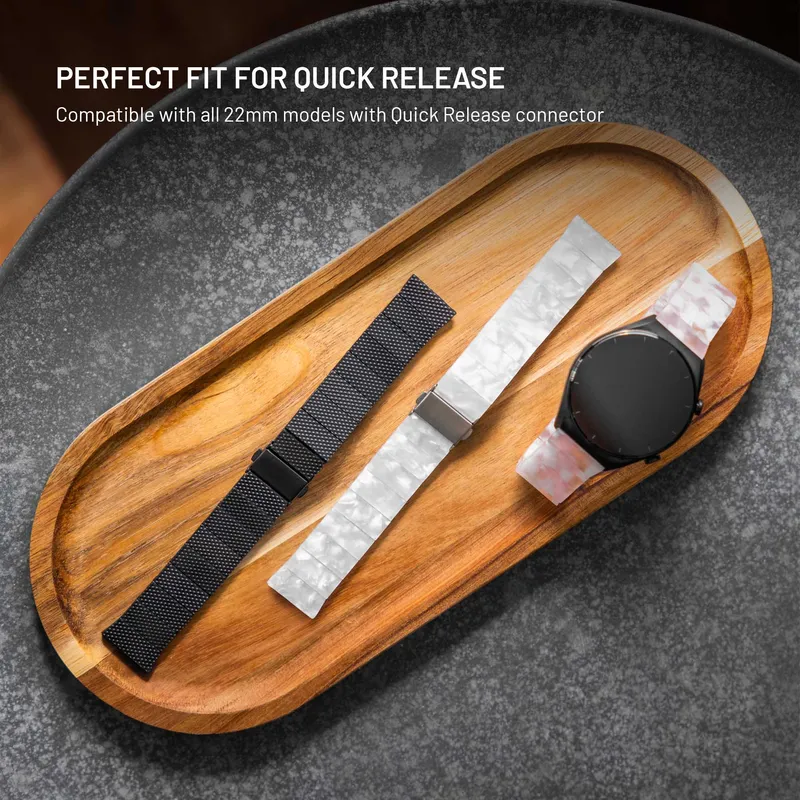 FIXED Rem i Harpiks til Smartwatch 22mm Kulsort - 8019113