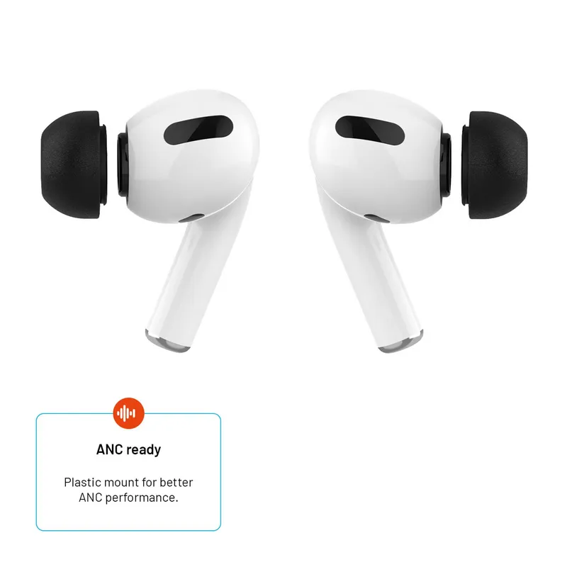 FIXED Memory Foam Ørepropper til Apple AirPods Pro/Pro 2 2 Par S Sort - 8017282